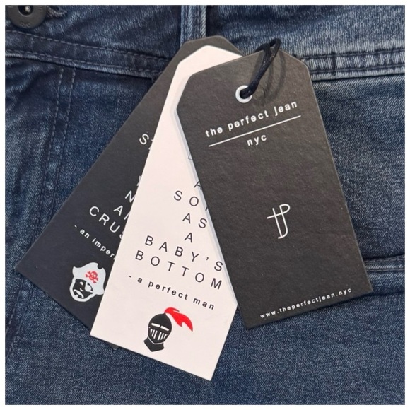 The Perfect Jean NYC Men’s ‘Knight’ Slim-Fit Jeans. Dark Blue. 36 x 30. NEW - Picture 13 of 14